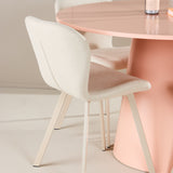 Stůl Lanzo – broskev se 4 židlemi Lilja – béžová