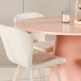 Stůl Lanzo – broskev se 4 židlemi Lilja – béžová