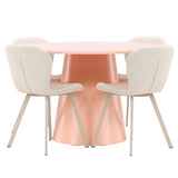 Stůl Lanzo – broskev se 4 židlemi Lilja – béžová