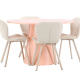 Stůl Lanzo – broskev se 4 židlemi Lilja – béžová