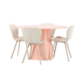 Stůl Lanzo – broskev se 4 židlemi Lilja – béžová
