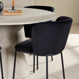 Stůl Lanzo – béžový se 4 židlemi Edina – černý