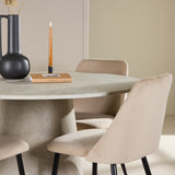 Stůl Lanzo - béžový se 4 nočními židlemi - černá / béžová