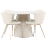 Stůl Lanzo - béžový se 4 židlemi Lilja - béžový