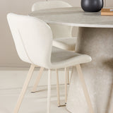 Stůl Lanzo - béžový se 4 židlemi Lilja - béžový