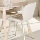 Stůl Flora - Whitewash se 4 židlemi Lilja - Béžová