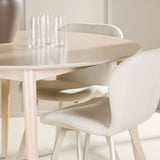 Stůl Flora - Whitewash se 4 židlemi Lilja - Béžová