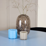 Stůl Bootcut - Baby Blue se 4 židlemi Edina - Black