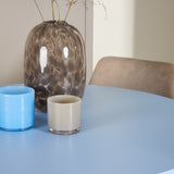 Bootcut Table - Baby Blue se 4 nočními židlemi - Black / Béžová