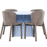 Bootcut Table - Baby Blue se 4 židlemi Astoria - Brown