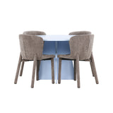 Bootcut Table - Baby Blue se 4 židlemi Astoria - Brown