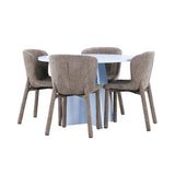 Bootcut Table - Baby Blue se 4 židlemi Astoria - Brown