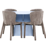 Bootcut Table - Baby Blue se 4 židlemi Astoria - Brown