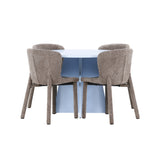 Bootcut Table - Baby Blue se 4 židlemi Astoria - Brown