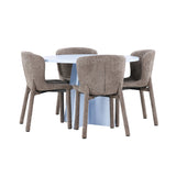 Bootcut Table - Baby Blue se 4 židlemi Astoria - Brown