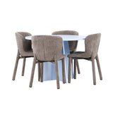 Bootcut Table - Baby Blue se 4 židlemi Astoria - Brown
