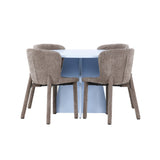 Bootcut Table - Baby Blue se 4 židlemi Astoria - Brown