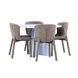 Bootcut Table - Baby Blue se 4 židlemi Astoria - Brown