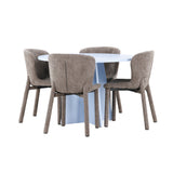 Bootcut Table - Baby Blue se 4 židlemi Astoria - Brown