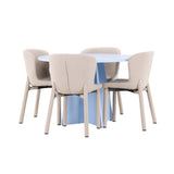 Bootcut Table - Baby Blue se 4 židlemi Astoria - Béžová