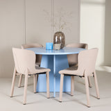 Bootcut Table - Baby Blue se 4 židlemi Astoria - Béžová