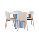 Bootcut Table - Baby Blue se 4 židlemi Astoria - Béžová