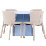 Bootcut Table - Baby Blue se 4 židlemi Astoria - Béžová