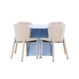 Bootcut Table - Baby Blue se 4 židlemi Astoria - Béžová