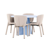 Bootcut Table - Baby Blue se 4 židlemi Astoria - Béžová