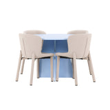 Bootcut Table - Baby Blue se 4 židlemi Astoria - Béžová