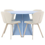 Bootcut Table - Baby Blue se 4 židličkami Lilja - Béžová