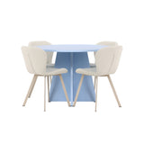 Bootcut Table - Baby Blue se 4 židličkami Lilja - Béžová