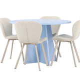 Bootcut Table - Baby Blue se 4 židličkami Lilja - Béžová