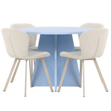 Bootcut Table - Baby Blue se 4 židličkami Lilja - Béžová