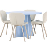 Bootcut Table - Baby Blue se 4 židličkami Lilja - Béžová