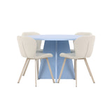 Bootcut Table - Baby Blue se 4 židličkami Lilja - Béžová