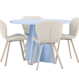 Bootcut Table - Baby Blue se 4 židličkami Lilja - Béžová