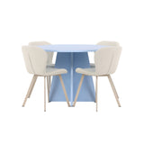 Bootcut Table - Baby Blue se 4 židličkami Lilja - Béžová