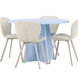 Bootcut Table - Baby Blue se 4 židličkami Lilja - Béžová