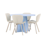 Bootcut Table - Baby Blue se 4 židličkami Lilja - Béžová