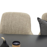 Piazza Matbord - Ek-look / svart - 180*90*75 +Comfort - Jídelní židle - Dub/Světle šedá _6