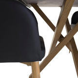 Piazza Matbord - Ek-look / svart - 180*90*75 +Comfort Karmstol - Ek-Look / Svart PU _6