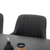 Piazza Matbord - Ek-look / svart - 180*90*75 +Comfort Karmstol - Ek-Look / Svart PU _6