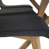 Piazza Matbord - Ek-look / svart - 180*90*75 +Windu Matstol - Ek-Look / Mörkgrå _6