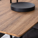 Jídelní stůl Inca - 160/200*85*H75 - Dub / Černá +Plaza - Jídelní židle - Černá/Tmavě šedá _4