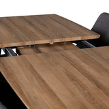 Jídelní stůl Inca - 160/200*85*H75 - Dub / Černá +Plaza - Jídelní židle - Černá/Tmavě šedá _4