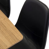 Inca Matbord - Svart / Oljad Ek - 160/200*85*H75+Polar Matstol - Svart / Svart P