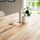 Cirebon Jídelní stůl 200*90cm - Teak / Bílá+Cirebon Jídelní židle - Bílá / Bílá