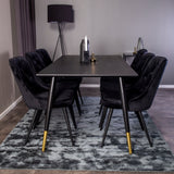 Dipp jídelní stůl - 180*90cm - Černá dýha / černé nohy s mosazným dippem +Velvet De