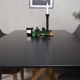 Piazza Matbord - Ek-look / svart - 180*90*75 +Comfort - Jídelní židle - Dub/tmavě šedá _6